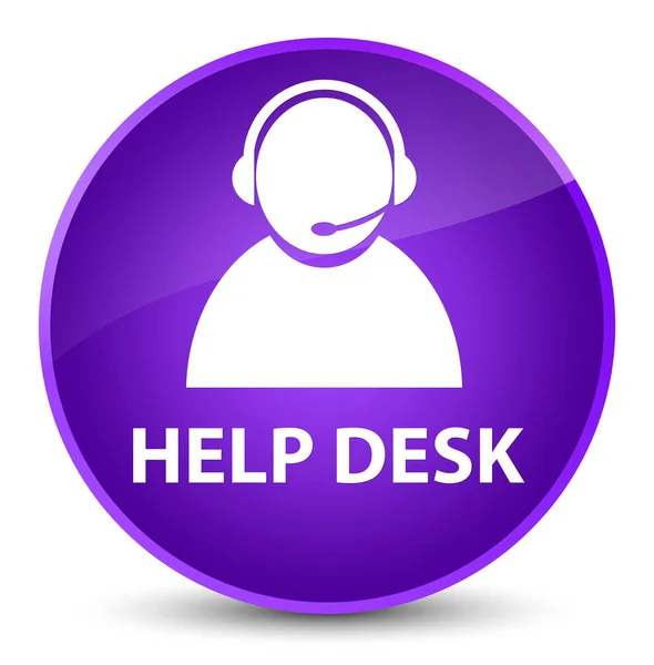 Help desk (icône du service à la clientèle) élégant bouton rond violet — Photo