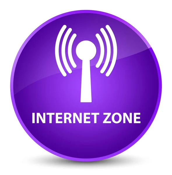 Internetová zóna (wlan sítě) elegantní fialové kulaté tlačítko — Stock fotografie