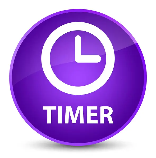 Таймер елегантна фіолетова кругла кнопка — стокове фото