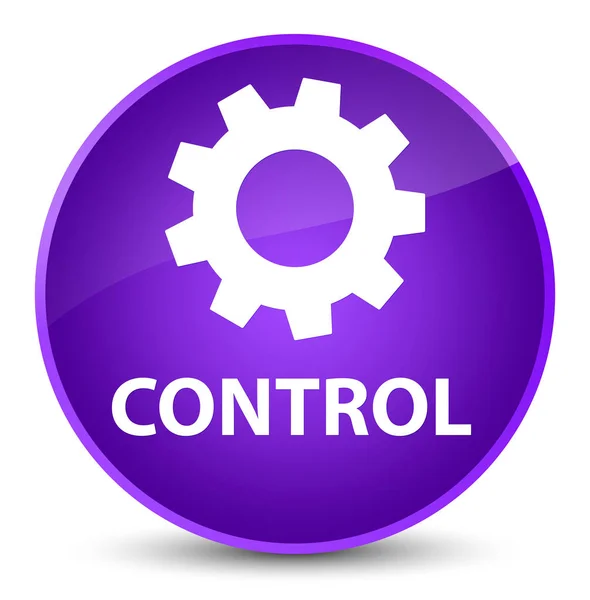 Controllo (icona delle impostazioni) elegante pulsante rotondo viola — Foto Stock