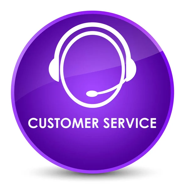 Customer service (pictogram van de zorg van de klant) elegant paars ronde knop — Stockfoto