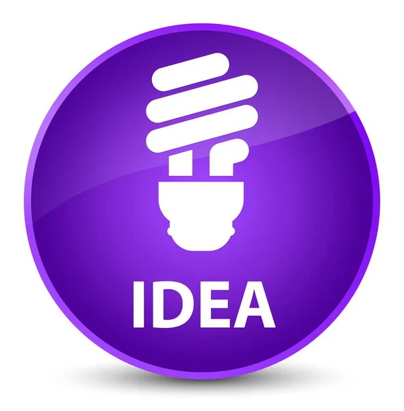 Idea (icono de la bombilla) botón redondo púrpura elegante —  Fotos de Stock
