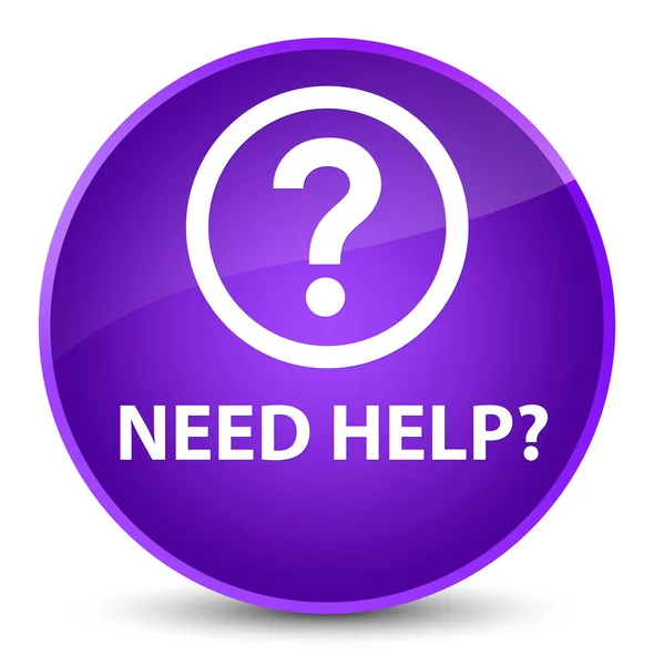 Need help (question icon) elegant purple round button