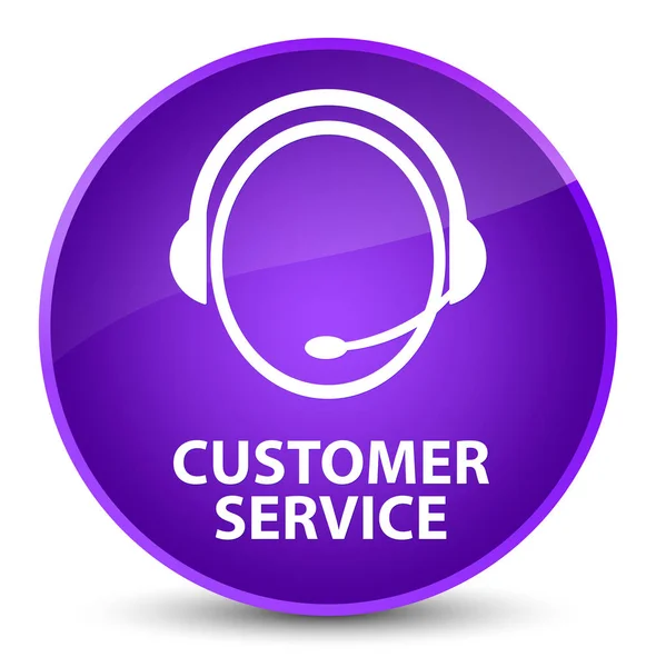 Klient usługi (ikona opieka klienta) elegancki fioletowy okrągły przycisk — Zdjęcie stockowe