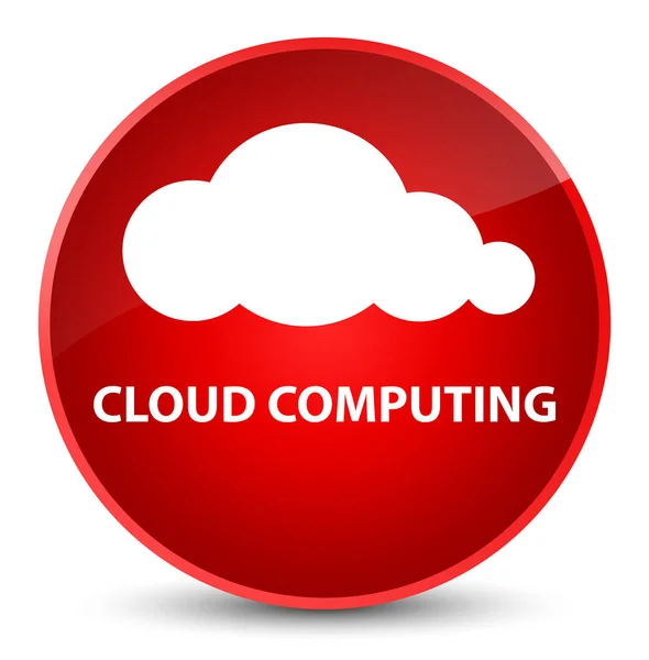 Cloud computing elegante pulsante rotondo rosso — Foto Stock