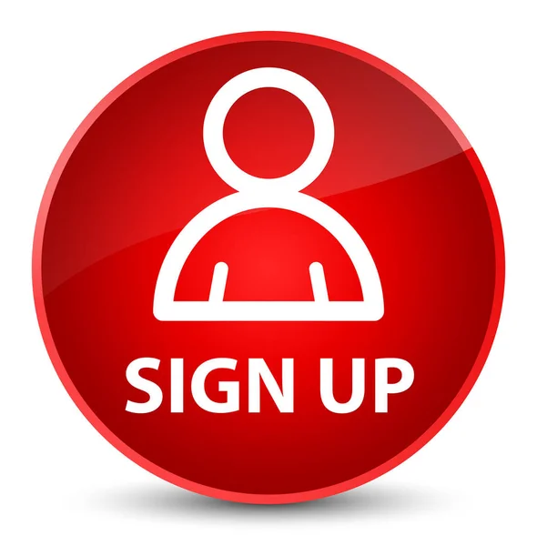 Sign up (member icon) elegant red round button