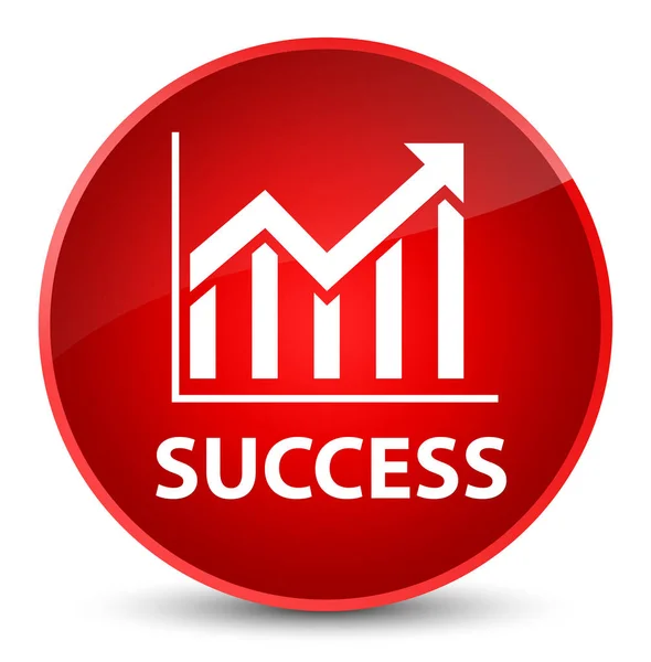 Success (statistics icon) elegant red round button