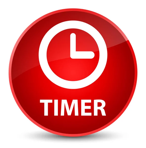 Elegantní červené kulaté tlačítko časovače — Stock fotografie