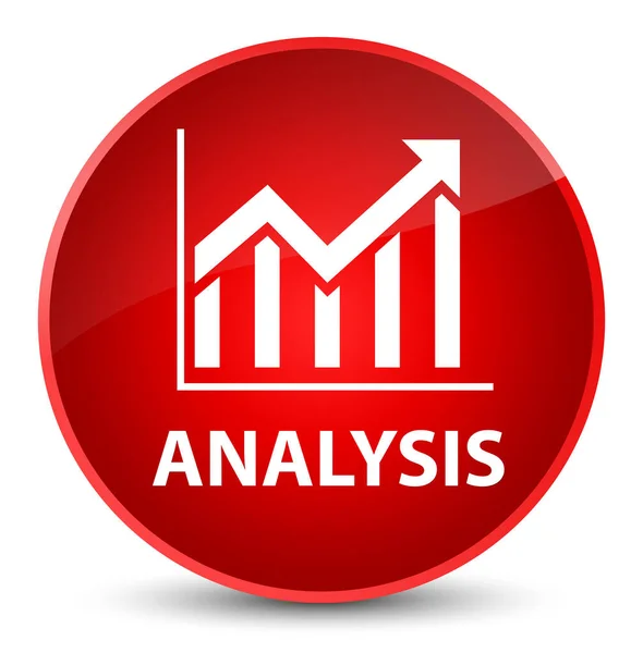 分析 （统计图标） 优雅红色圆形按钮 — 图库照片