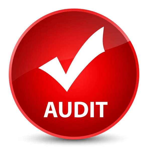 Audit (validate icon) elegant red round button — Stock Photo, Image