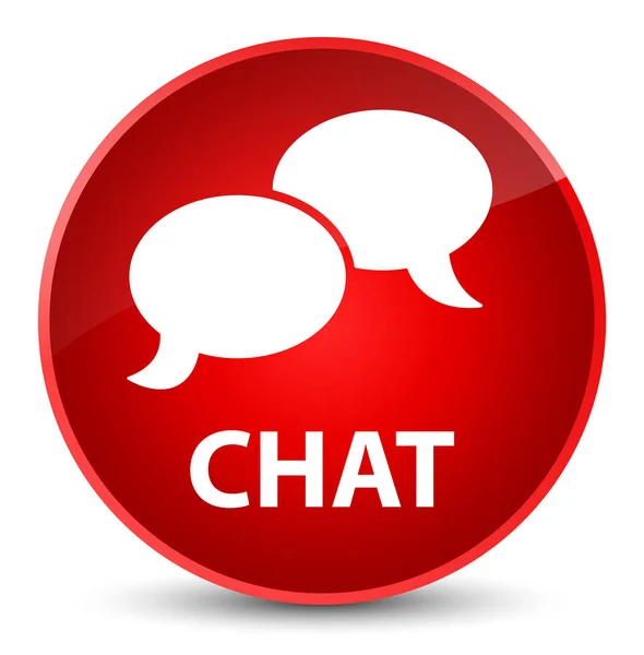 Chat elegant red round button — Stock Photo, Image