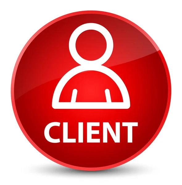 Cliente (ícone do membro) elegante botão redondo vermelho — Fotografia de Stock