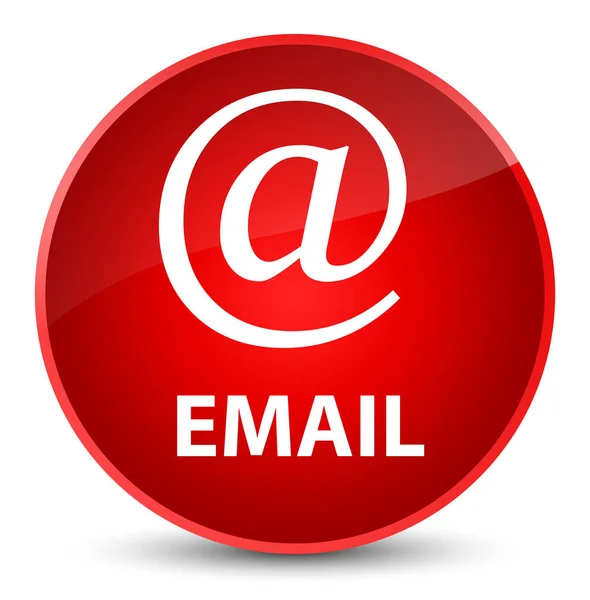 Elegancki czerwony okrągły przycisk e-mail (adres ikony) — Zdjęcie stockowe