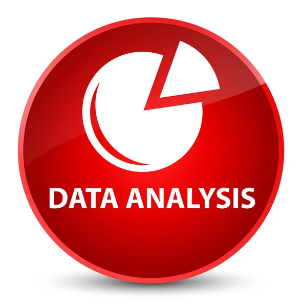 Analisis data (ikon grafik) tombol bundar merah elegan — Stok Foto