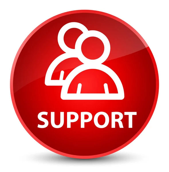 Support (group icon) elegant red round button — Stock Photo, Image