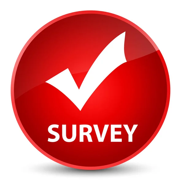 Survey (validate icon) elegant red round button — Stock Photo, Image