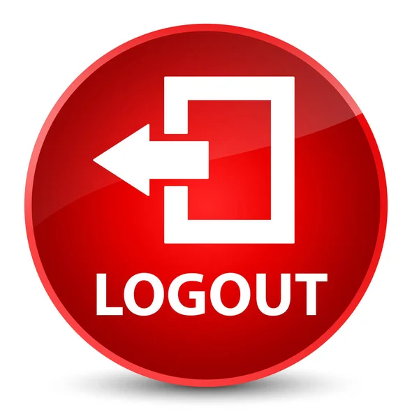 Logout elegant red round button — Stock Photo, Image