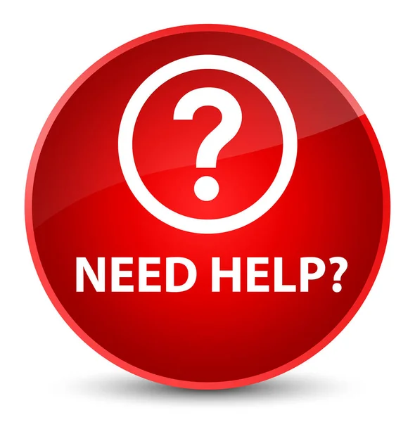 Necesita ayuda (icono de la pregunta) botón redondo rojo elegante — Foto de Stock