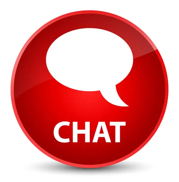 Chat elegant red round button — Stock Photo, Image