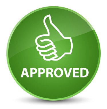 (Simge Yaşasın) zarif yumuşak yeşil yuvarlak düğmesi onaylı