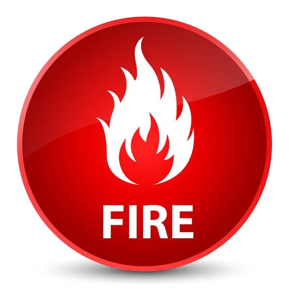 Tűz elegáns piros kerek gomb — Stock Fotó