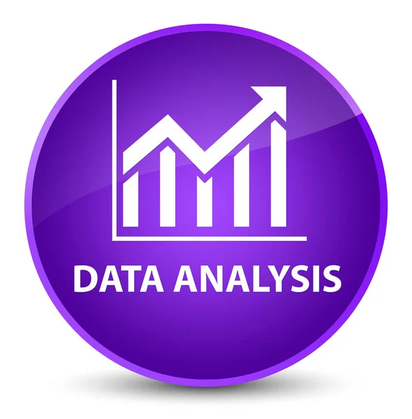 Análise de dados (ícone de estatísticas) botão redondo roxo elegante — Fotografia de Stock