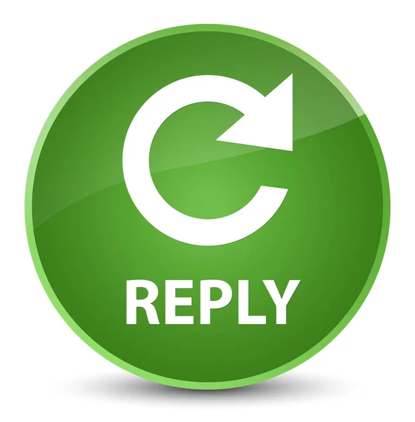 Reply (rotate arrow icon) elegant soft green round button — Stock Photo, Image