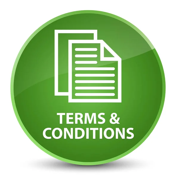 Termes et conditions (icône pages) élégant vert doux rond butto — Photo