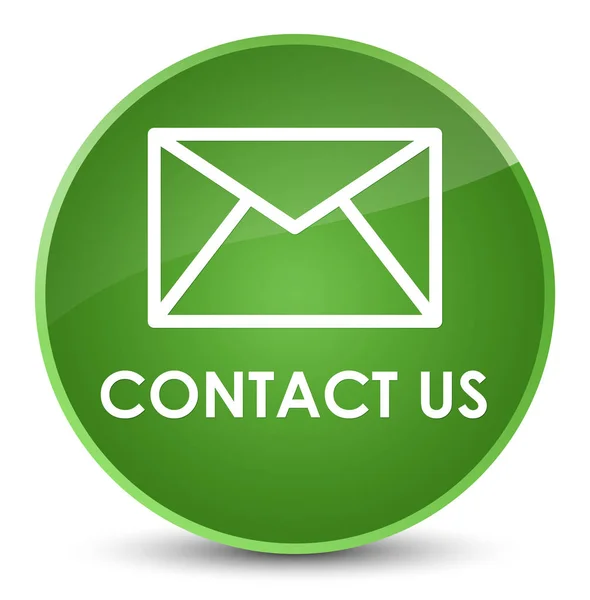 Kontaktieren Sie uns (E-Mail-Symbol) elegante weiche grüne runde Taste — Stockfoto