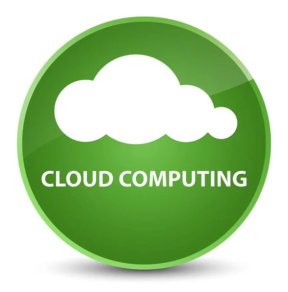 Cloud computing elegante botón redondo verde suave — Foto de Stock