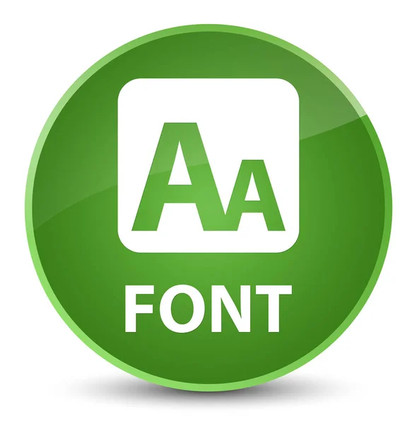 Font elegant soft green round button