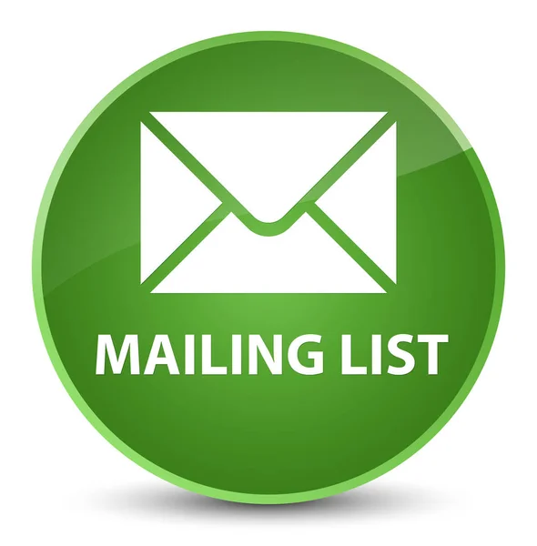 Mailing lijst elegante zachte groene ronde knop — Stockfoto