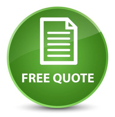 Ücretsiz fiyat teklifi (sayfa simgesi) zarif yumuşak yeşil yuvarlak düğmesi