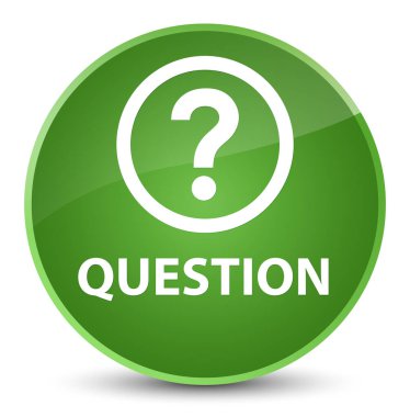 Soru zarif yumuşak yeşil yuvarlak düğmesi