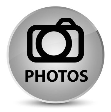Fotoğraflar (kamera simgesi) zarif beyaz yuvarlak düğmesi