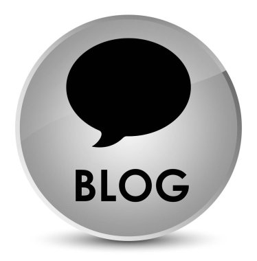 Blog (görüşme simgesi) zarif beyaz yuvarlak düğmesi