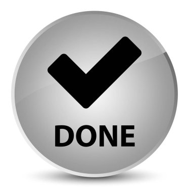 (Simge doğrulama) zarif beyaz yuvarlak düğmesi