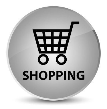 Alışveriş zarif beyaz yuvarlak düğmesi