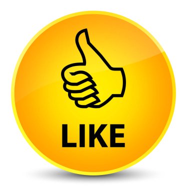 Zarif sarı yuvarlak düğmesinin