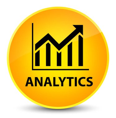 Analytics (istatistik simgesi) zarif sarı yuvarlak düğmesi