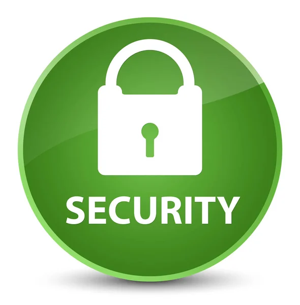 Seguridad (icono del candado) elegante botón redondo verde suave — Foto de Stock