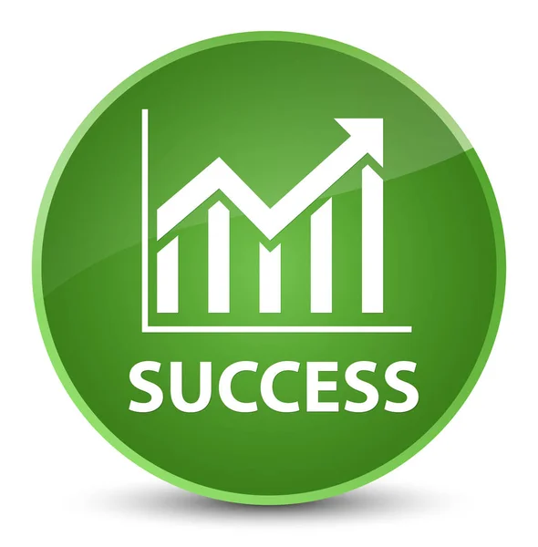 Éxito (icono de las estadísticas) elegante botón redondo verde suave —  Fotos de Stock