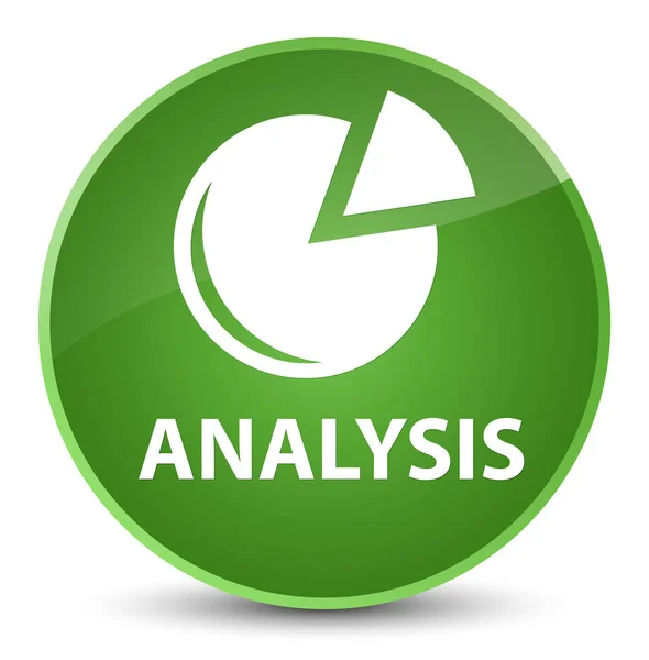 Analysis (graph icon) elegant soft green round button — Stock Photo, Image