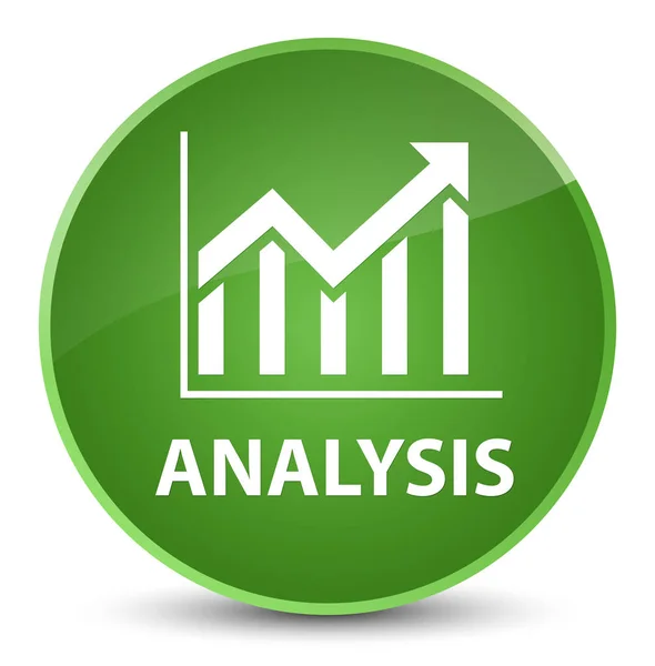Elegante zachte groen van de analyse (statistieken pictogram) ronde knop — Stockfoto