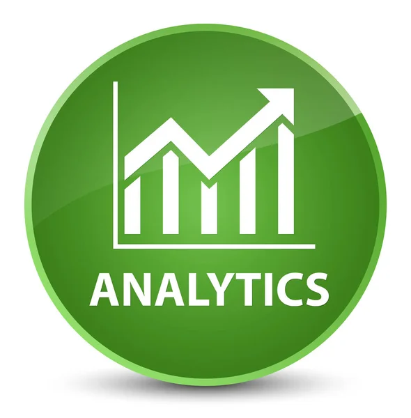 Analytics (statystyki ikona) elegancki miękki zielony okrągły przycisk — Zdjęcie stockowe