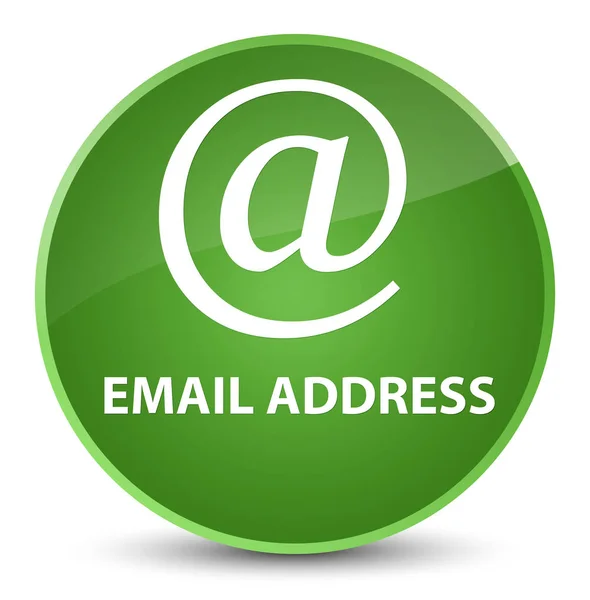 E-mail adres elegancki miękki zielony okrągły przycisk — Zdjęcie stockowe