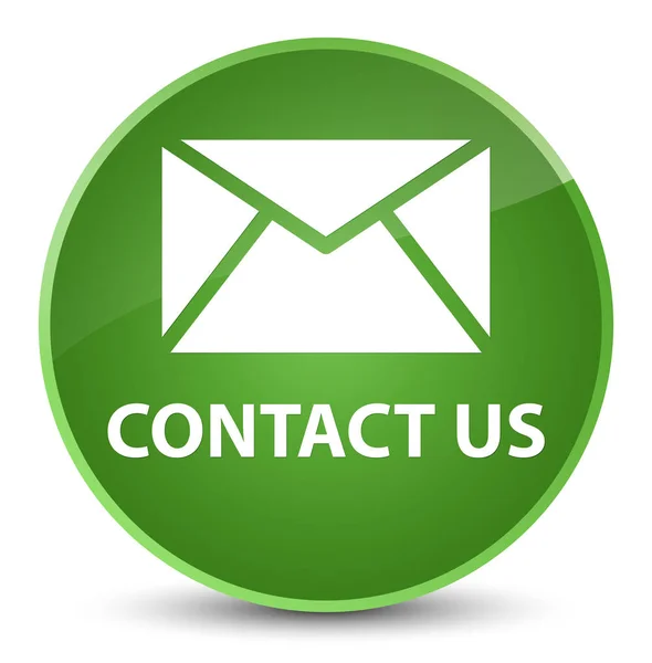 Kontaktieren Sie uns (E-Mail-Symbol) elegante weiche grüne runde Taste — Stockfoto