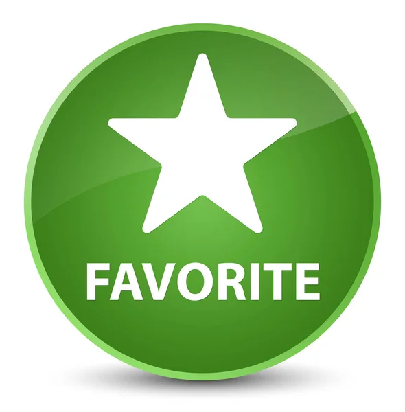 Favorite (icône étoile) élégant bouton rond vert doux — Photo
