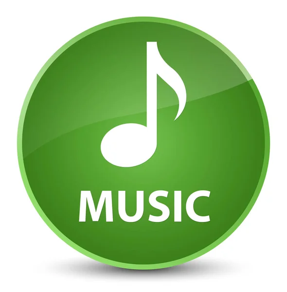 Música elegante botão redondo verde suave — Fotografia de Stock