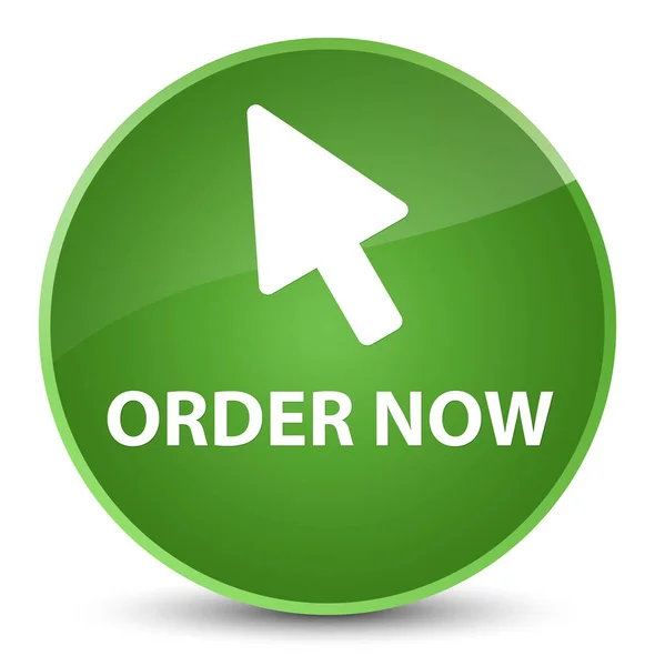 Order now (cursor icon) elegant soft green round button